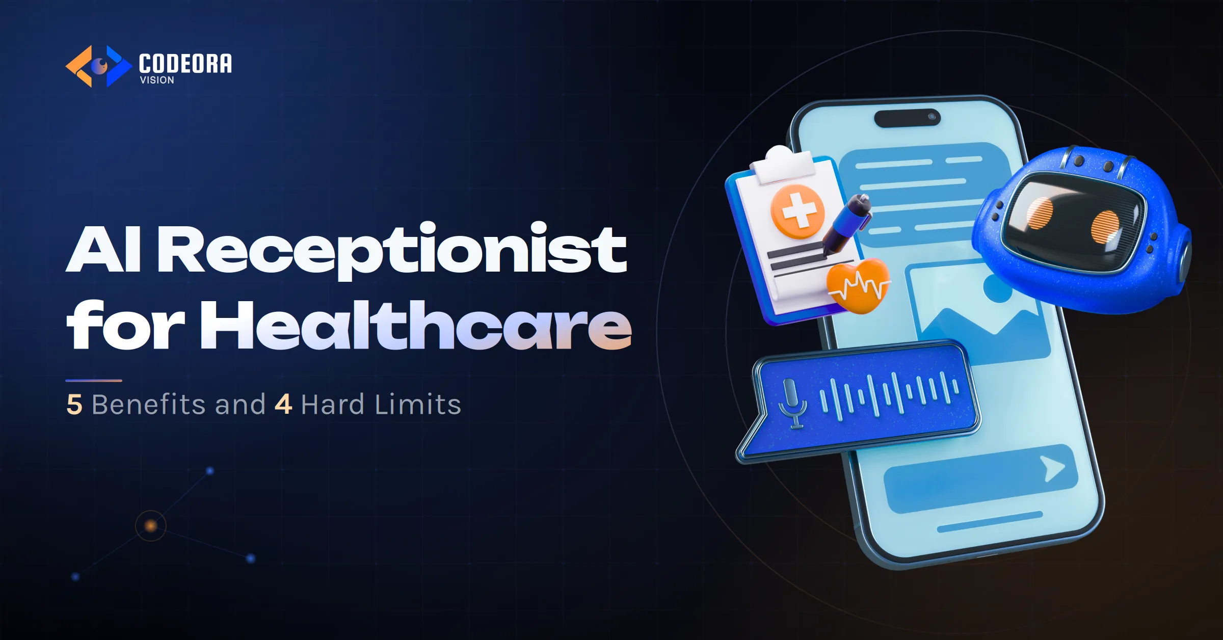 AI receptionist for healthcare answering a patient call and writing the booking back to the EHR